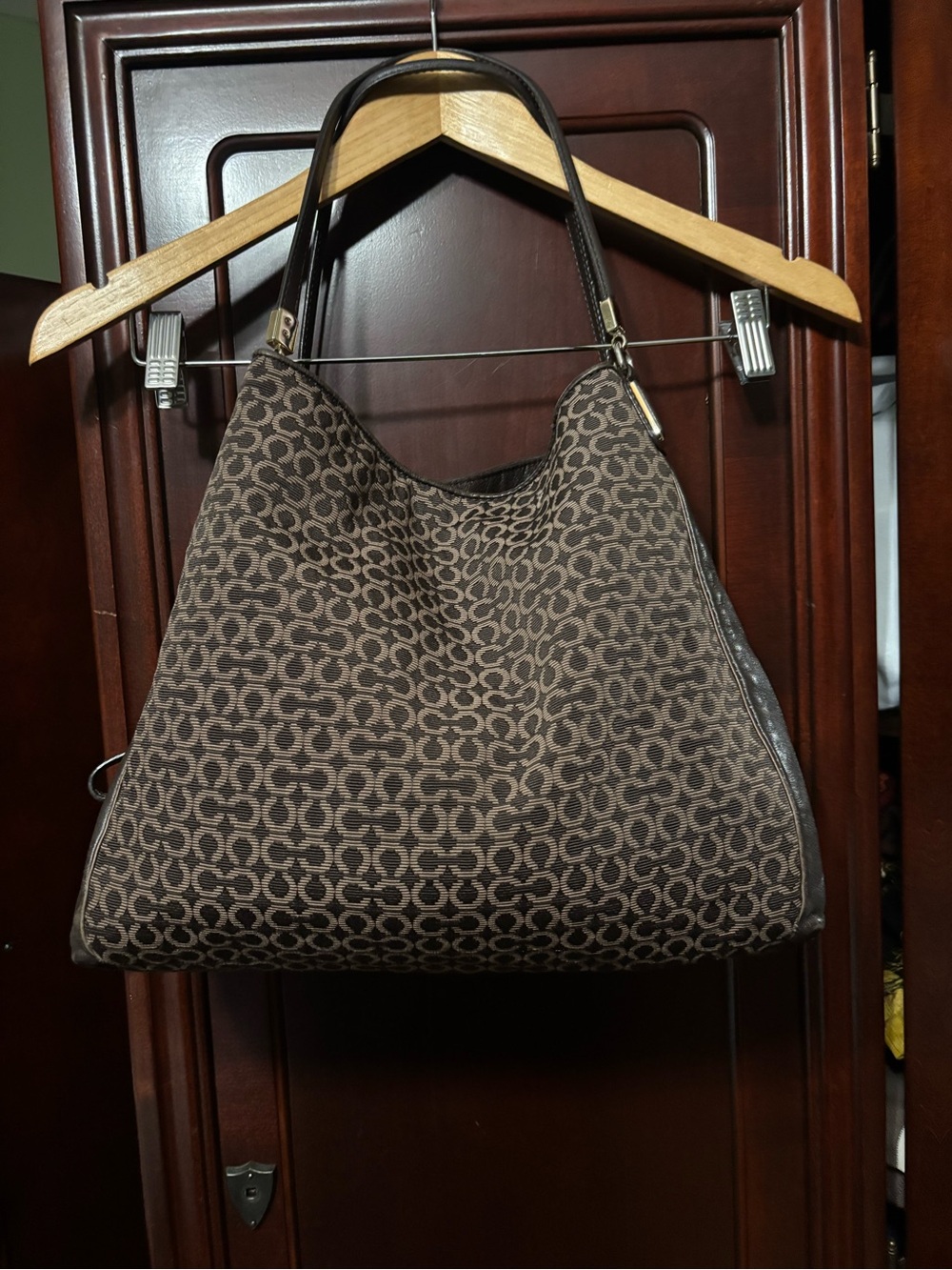 Coach Madison Op Art optic jacquard Needlepoint Phoebe